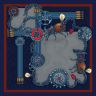 Мужской платок «Жуки Серебро» (Твил)