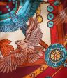 Платок «Соколиная охота» (Красный) (Твил)