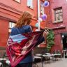 Платок «Красный дворик»