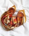 Платок «Гусария» (золотой) (Мокрый шелк)